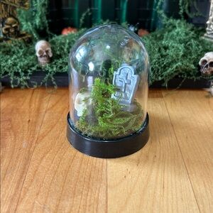 Halloween cloche terrarium